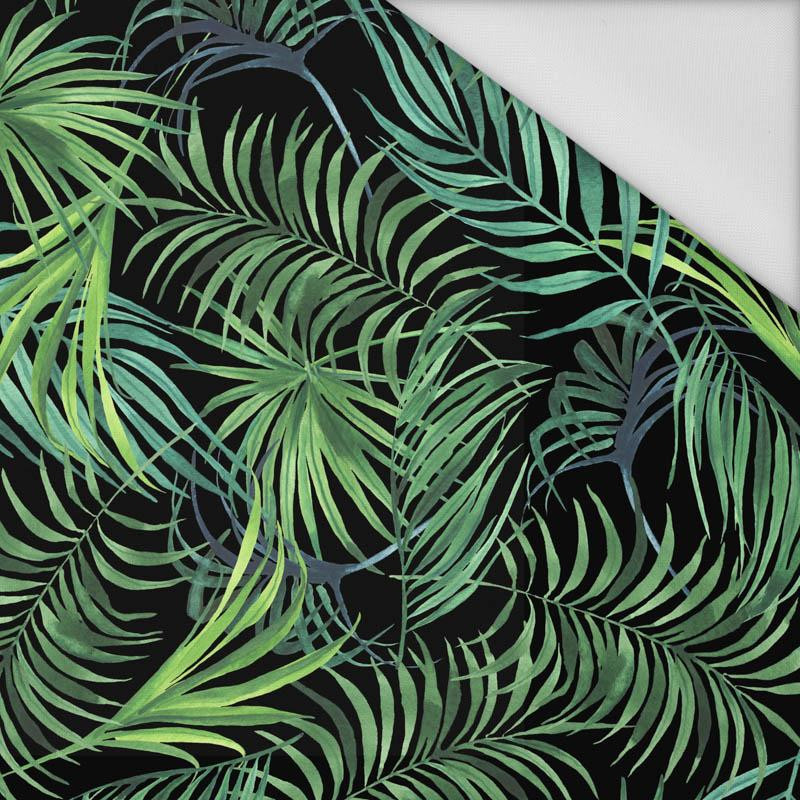 PALM LEAVES pat. 4 / black - Waterproof woven fabric