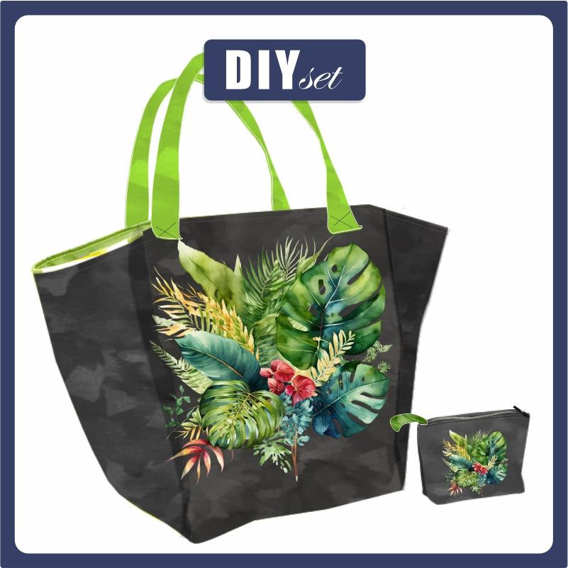 XL bag with in-bag pouch 2 in 1 - TROPICAL BOUQUET PAT. 1 - sewing set