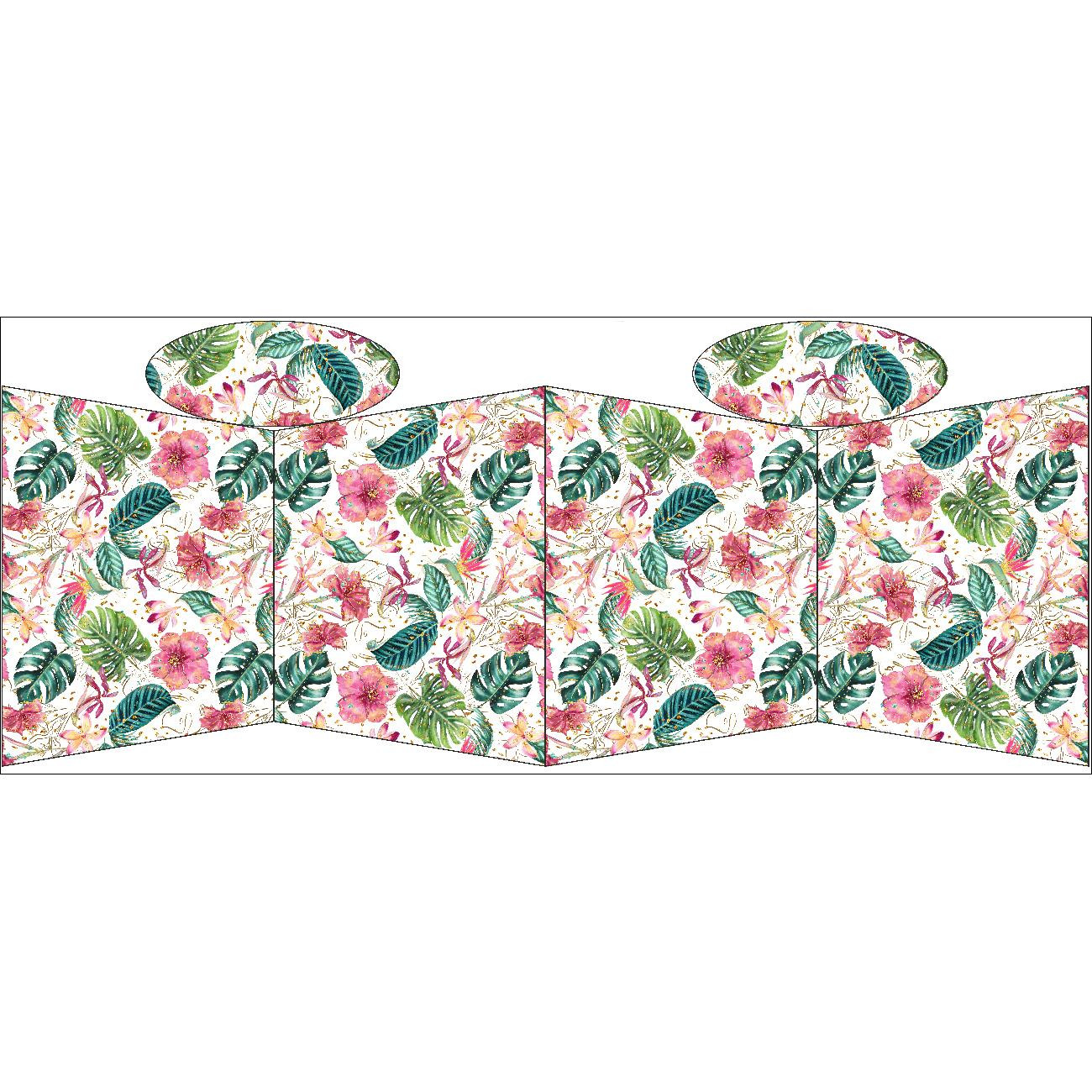TOTE BAG - TROPICAL JUNGLE / white - sewing set