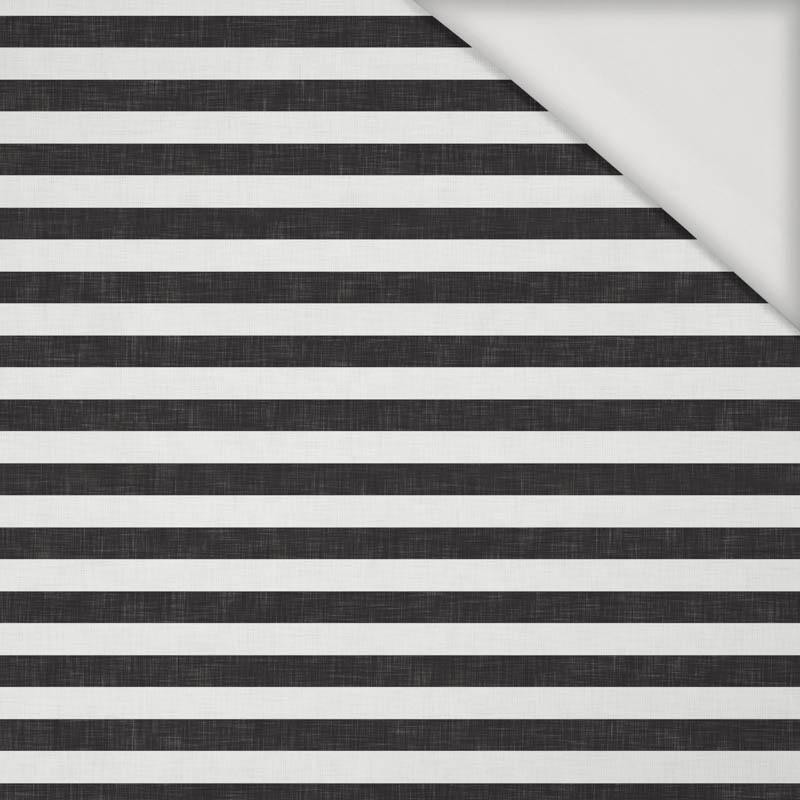 STRIPES 1x1 - acid white/ acid black - Viscose jersey