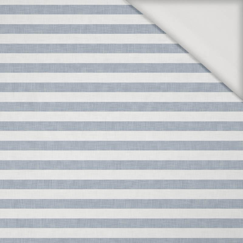 STRIPES 1x1 - acid white/ acid blue - Viscose jersey