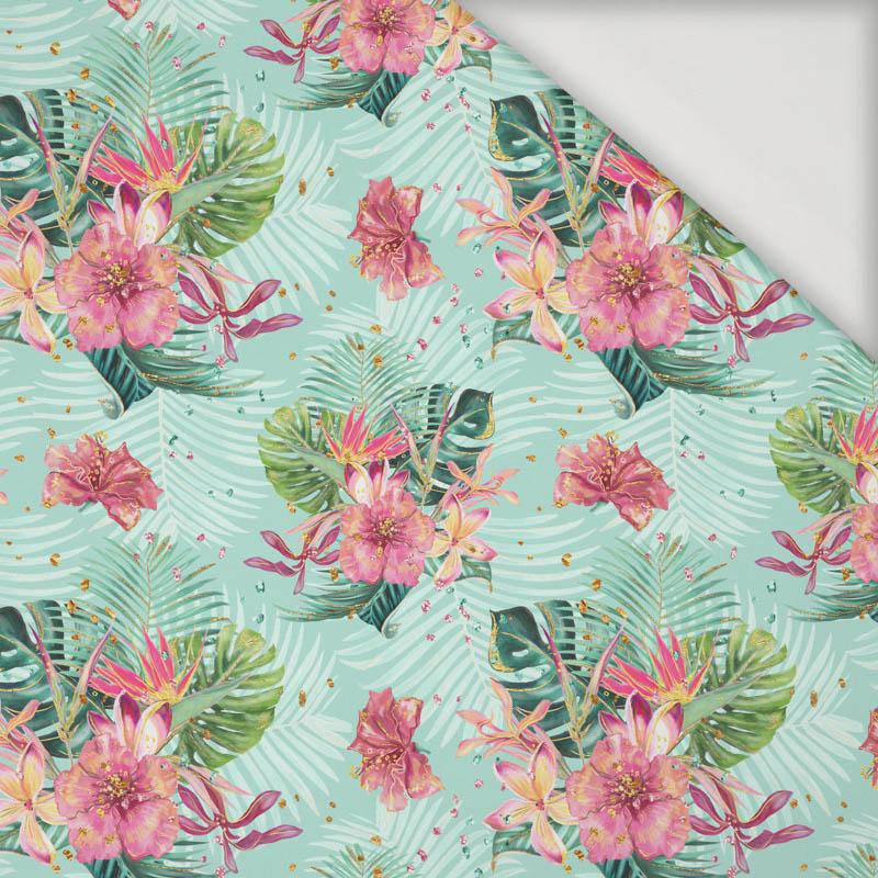 TROPICAL BOUQUET / mint - Viscose jersey