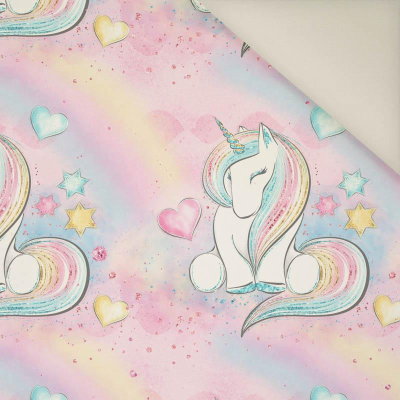 UNICORNS AND RAINBOW  pat. 2 (WONDERLAND)- Upholstery velour 