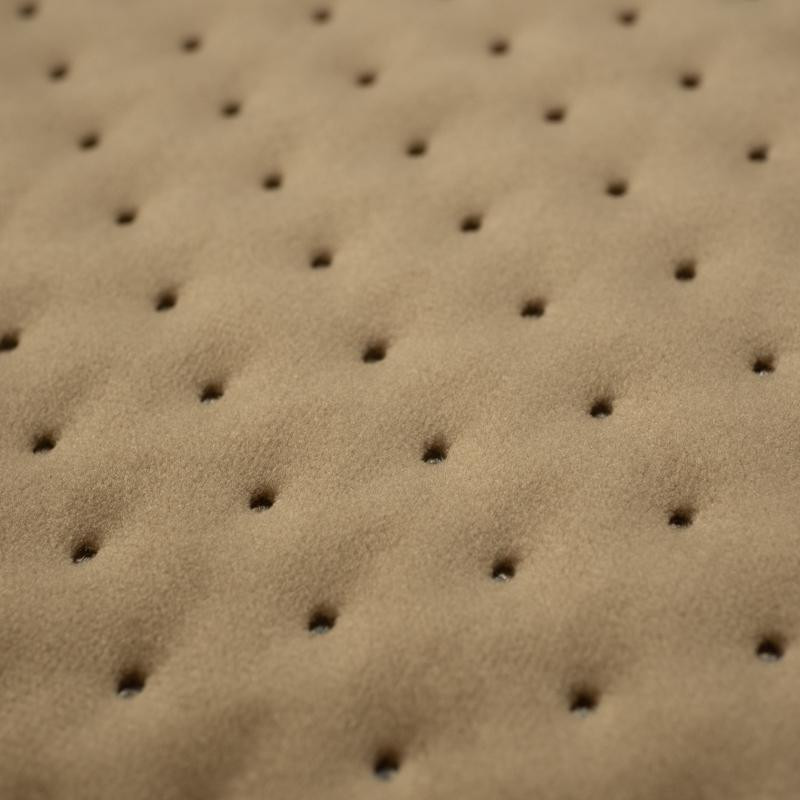 BEIGE - Quilted dotted velour