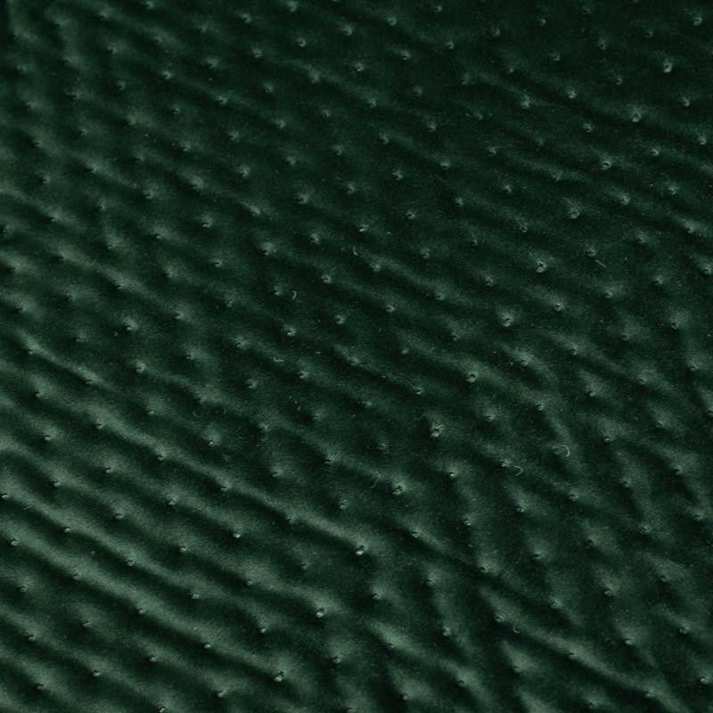 BOTTLED GREEN - Quilted dotted velour