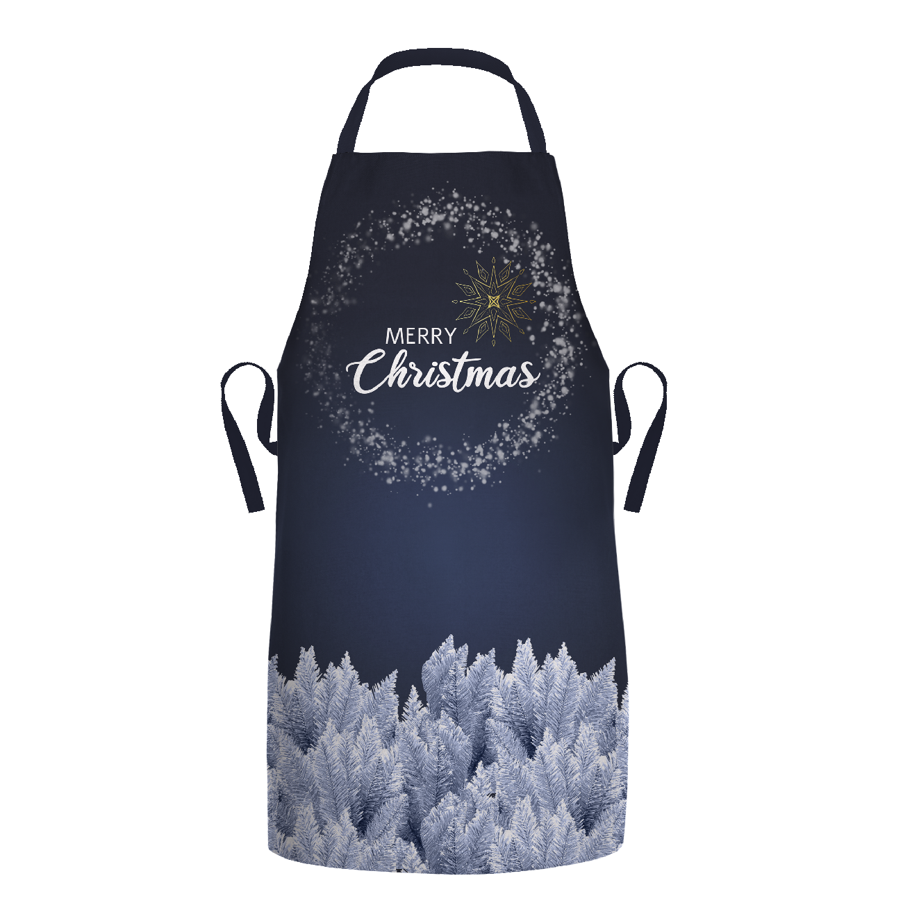 CHRISTMAS APRON - MERRY CHRISTMAS / forest