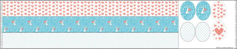 EASTER WREATH - RABBITS IN LOVE - sewing set