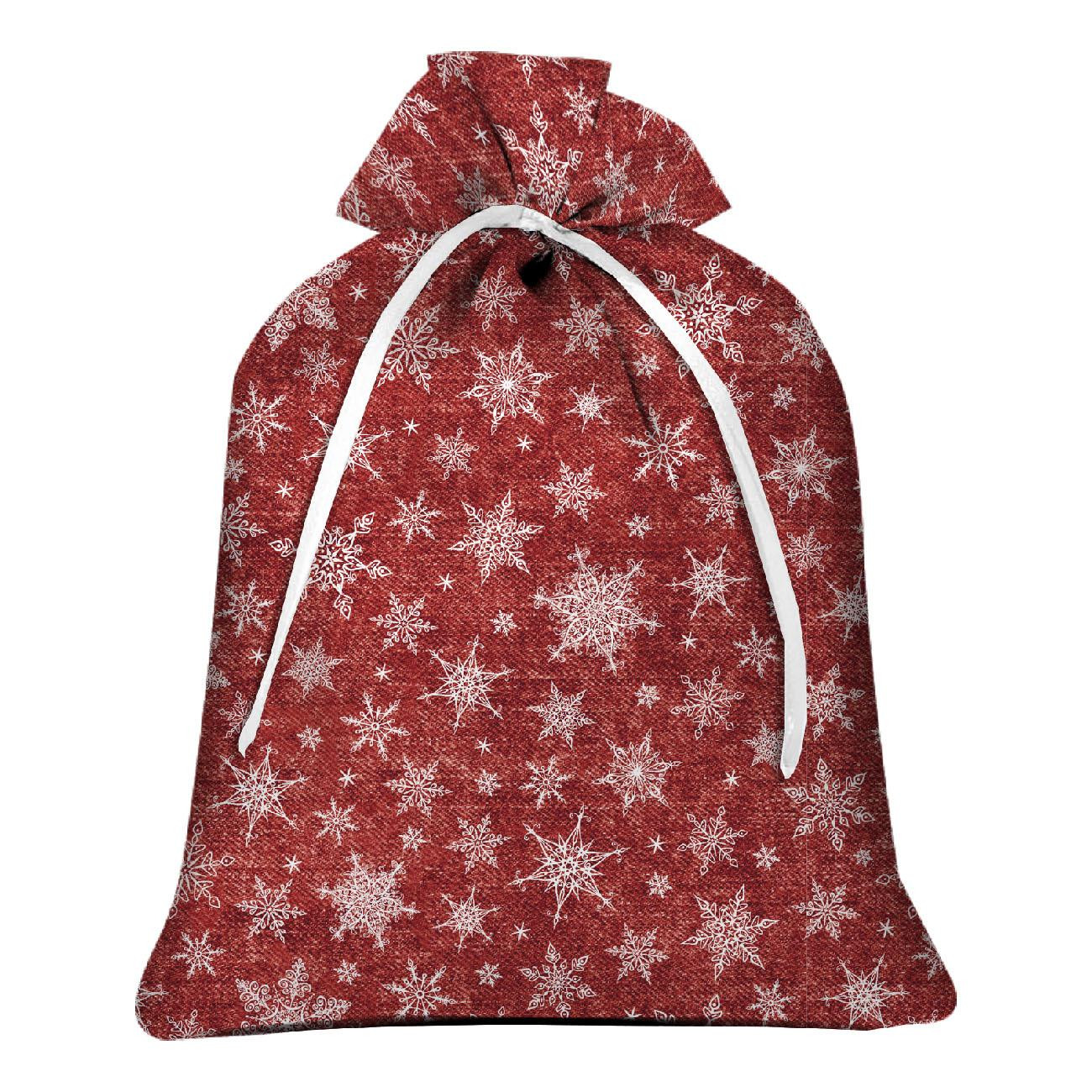 Gift pouches - SNOWFLAKES PAT. 2 / ACID WASH RED - sewing set