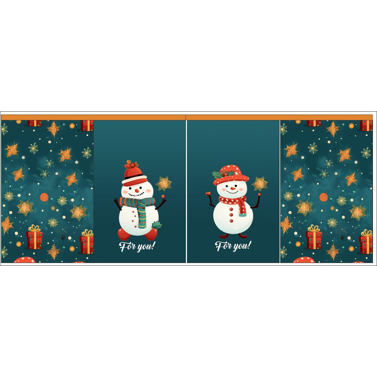 Gift pouches - SNOWMAN - sewing set