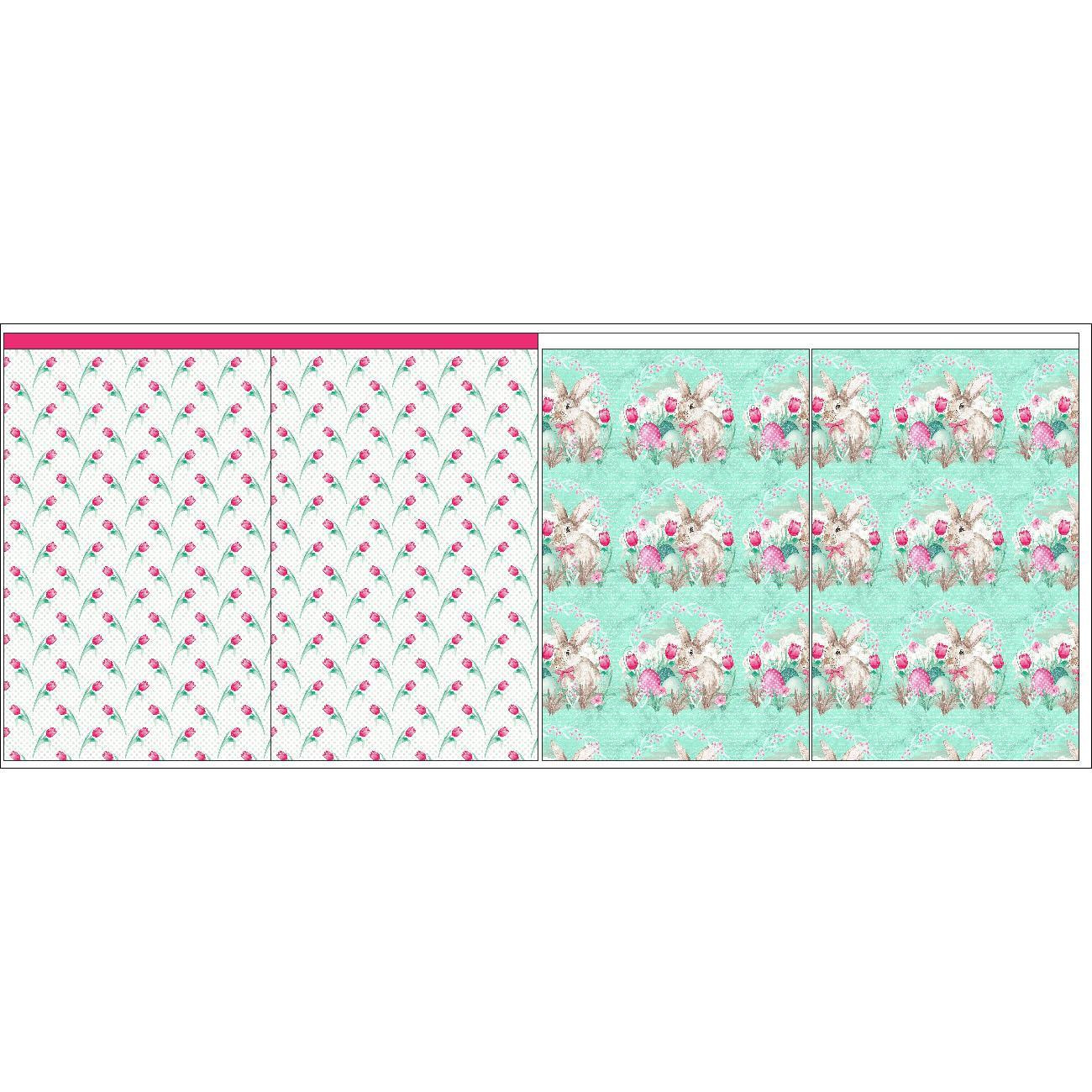 Gift pouches - GLITTER DOTS PAT 3 / LEAVES pat 16 - sewing set