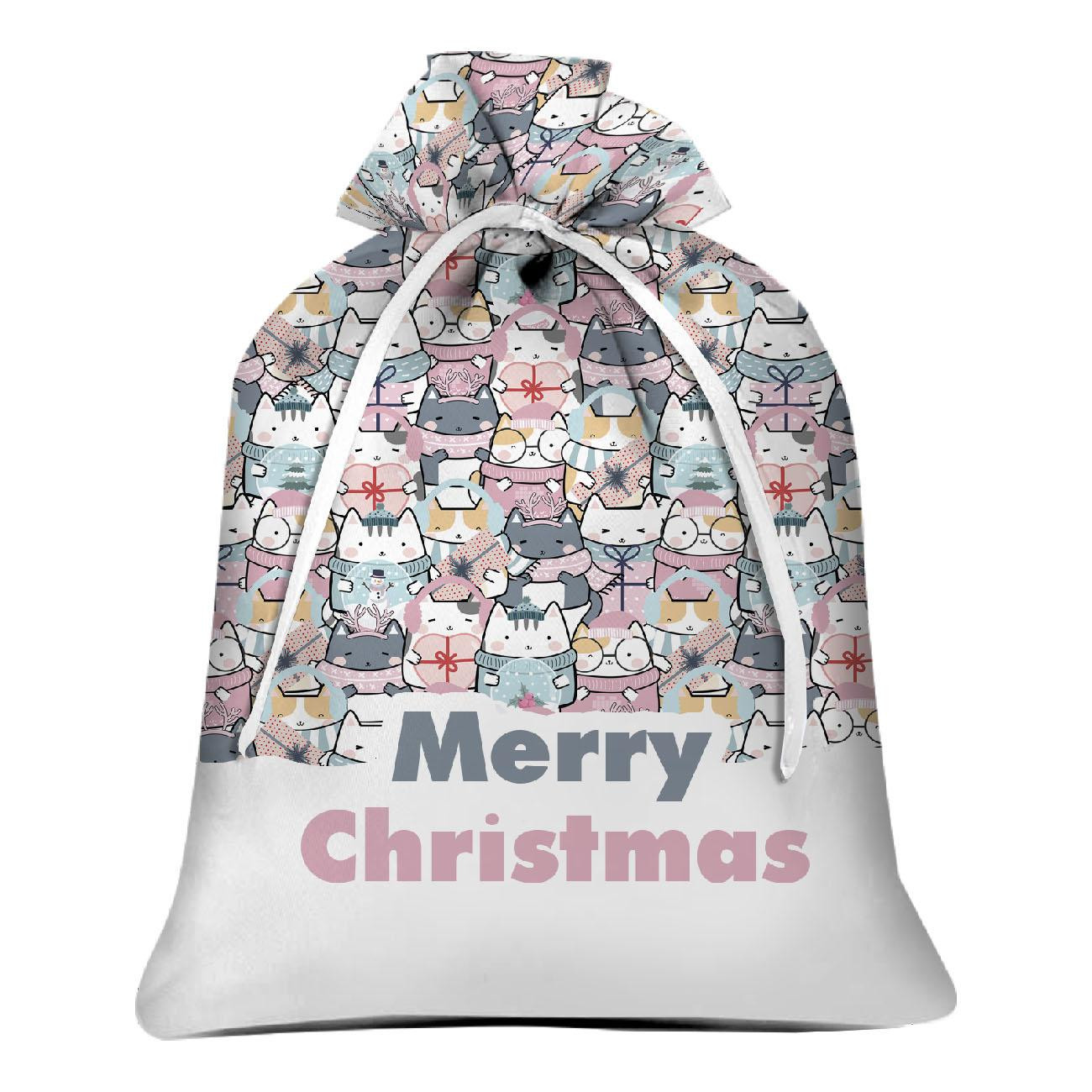 Gift pouches - WINTER CATS PAT. 2 - sewing set