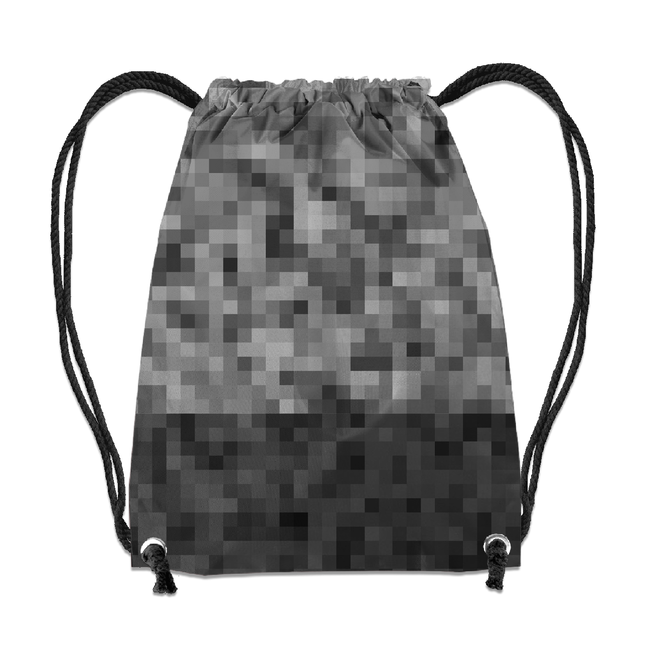 GYM BAG - PIXELS pat. 2 / grey - sewing set