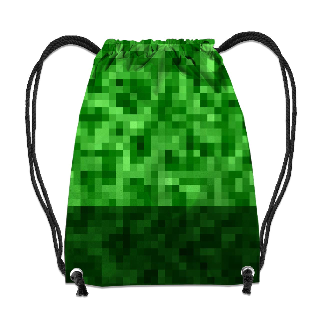 GYM BAG - PIXELS pat. 2 / green - sewing set