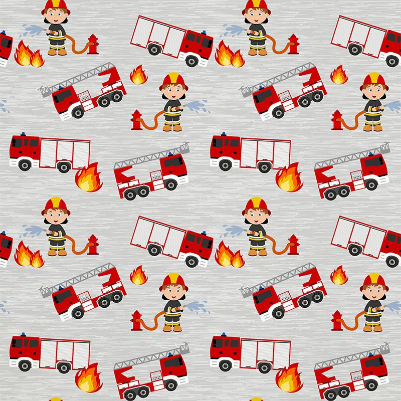 FIRE BRIGADE / fire - Cotton woven fabric