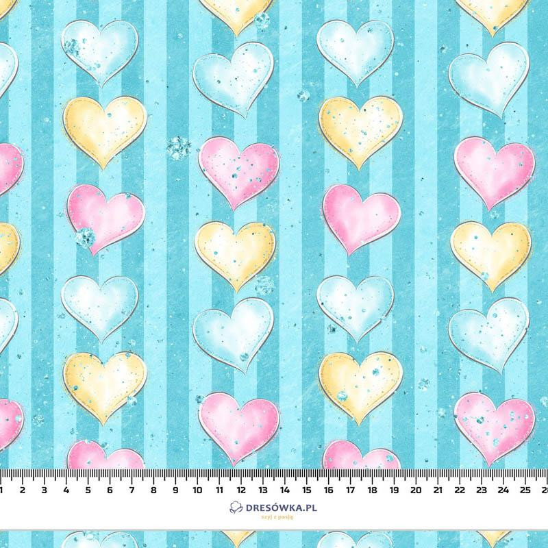 PASTEL HEARTS (WONDERLAND) - Waterproof woven fabric