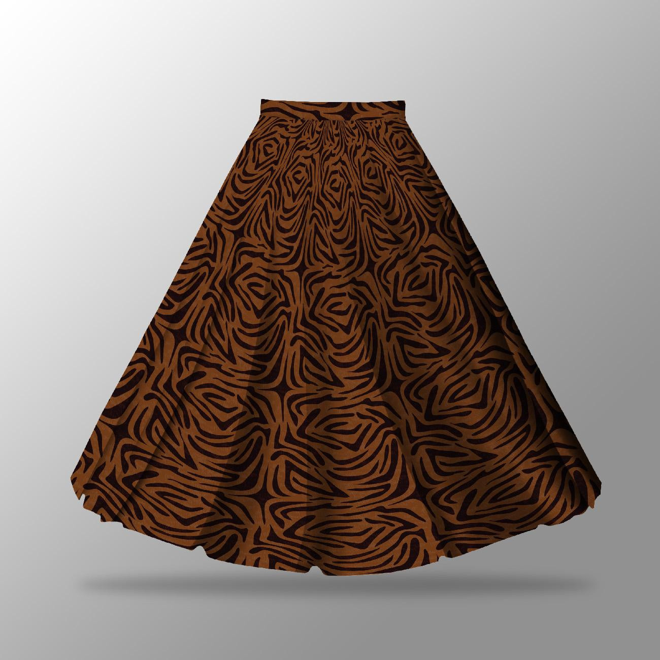 ZEBRA PAT. 2 / brown - skirt panel "MAXI"