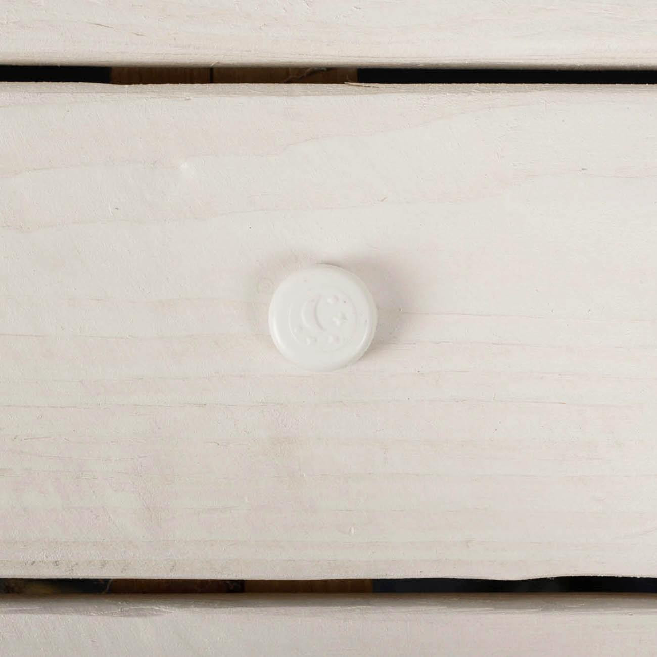 Button - bedding clasp 20mm - white