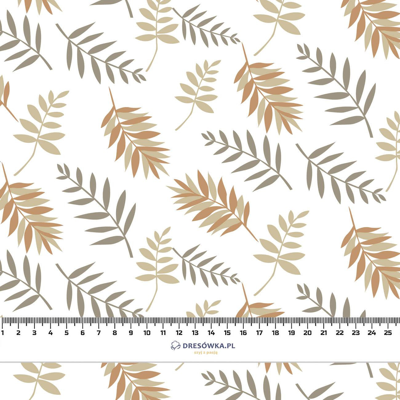BROWN LEAVES - single jersey with elastane 
