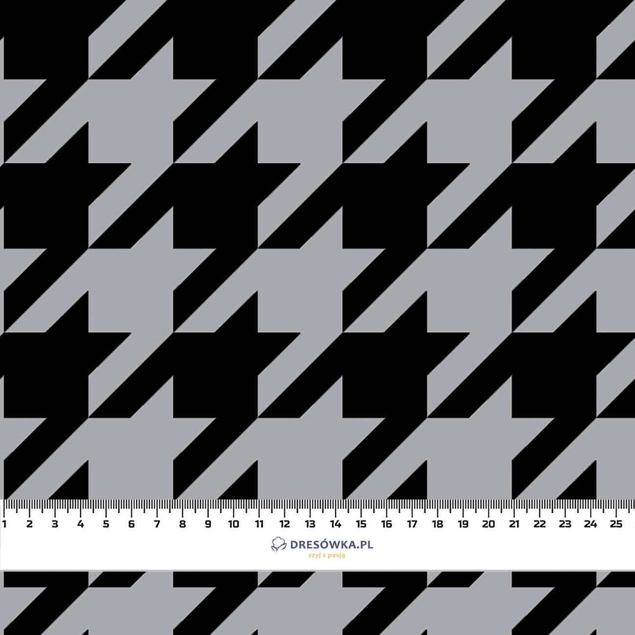 BLACK HOUNDSTOOTH (big) / grey - softshell