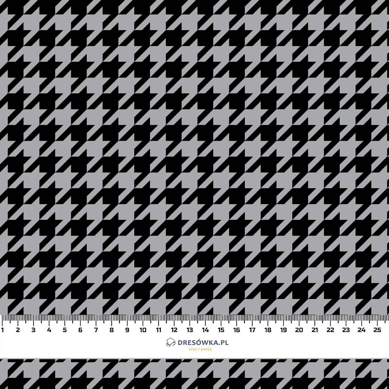 BLACK HOUNDSTOOTH / grey - single jersey 