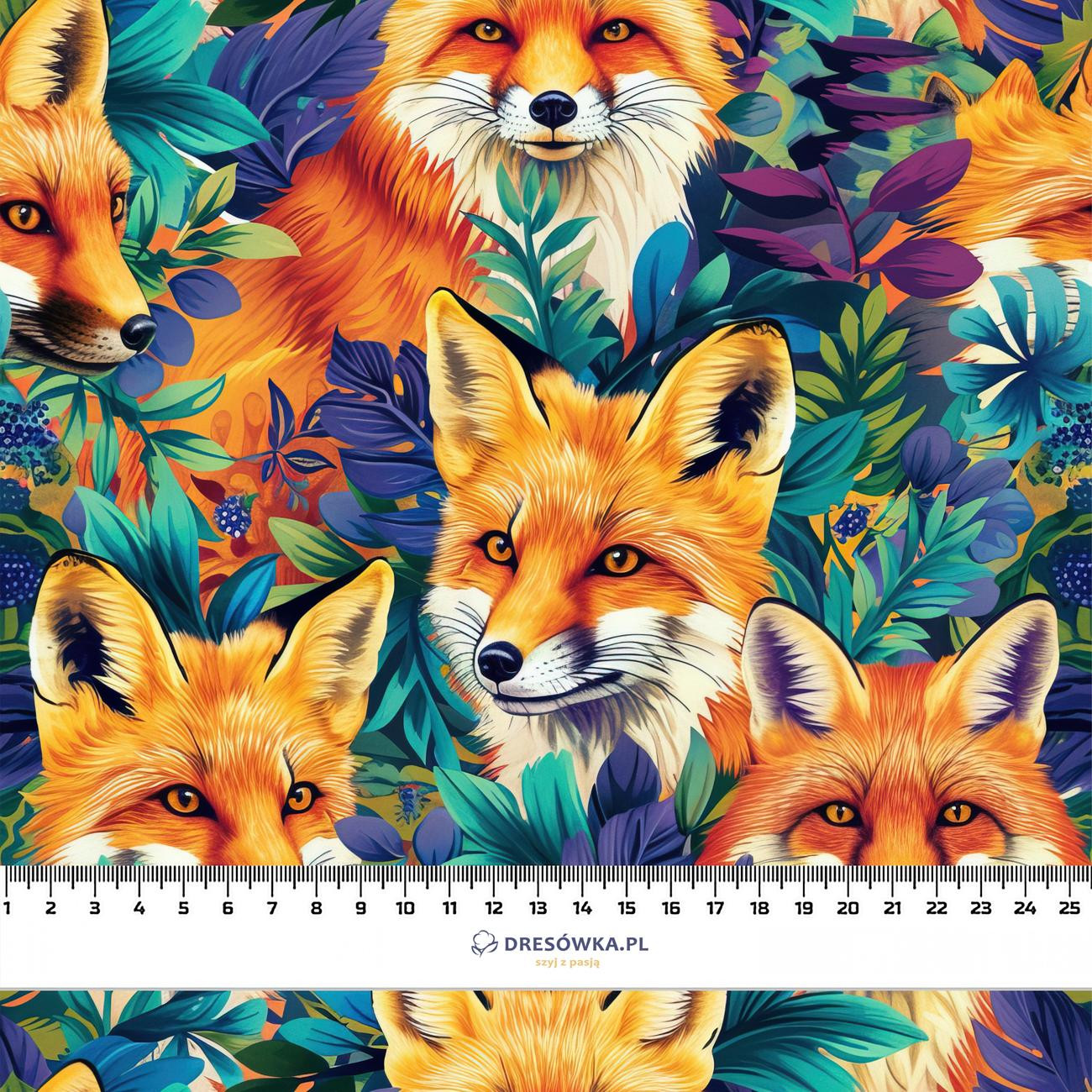 FOXES - Cotton woven fabric