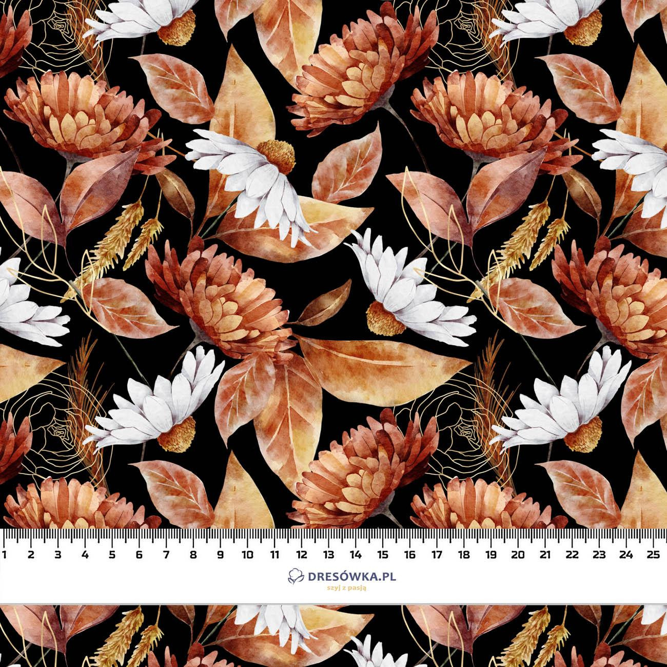 GOLDEN GARDEN pat. 3 (COLORFUL AUTUMN) / black - softshell