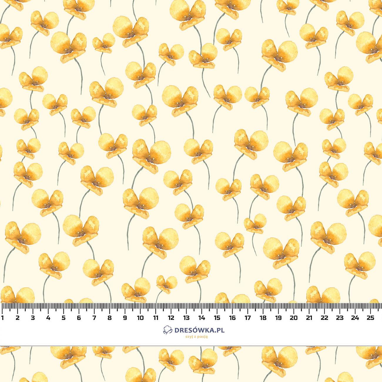 Buttercup / white - Cotton woven fabric