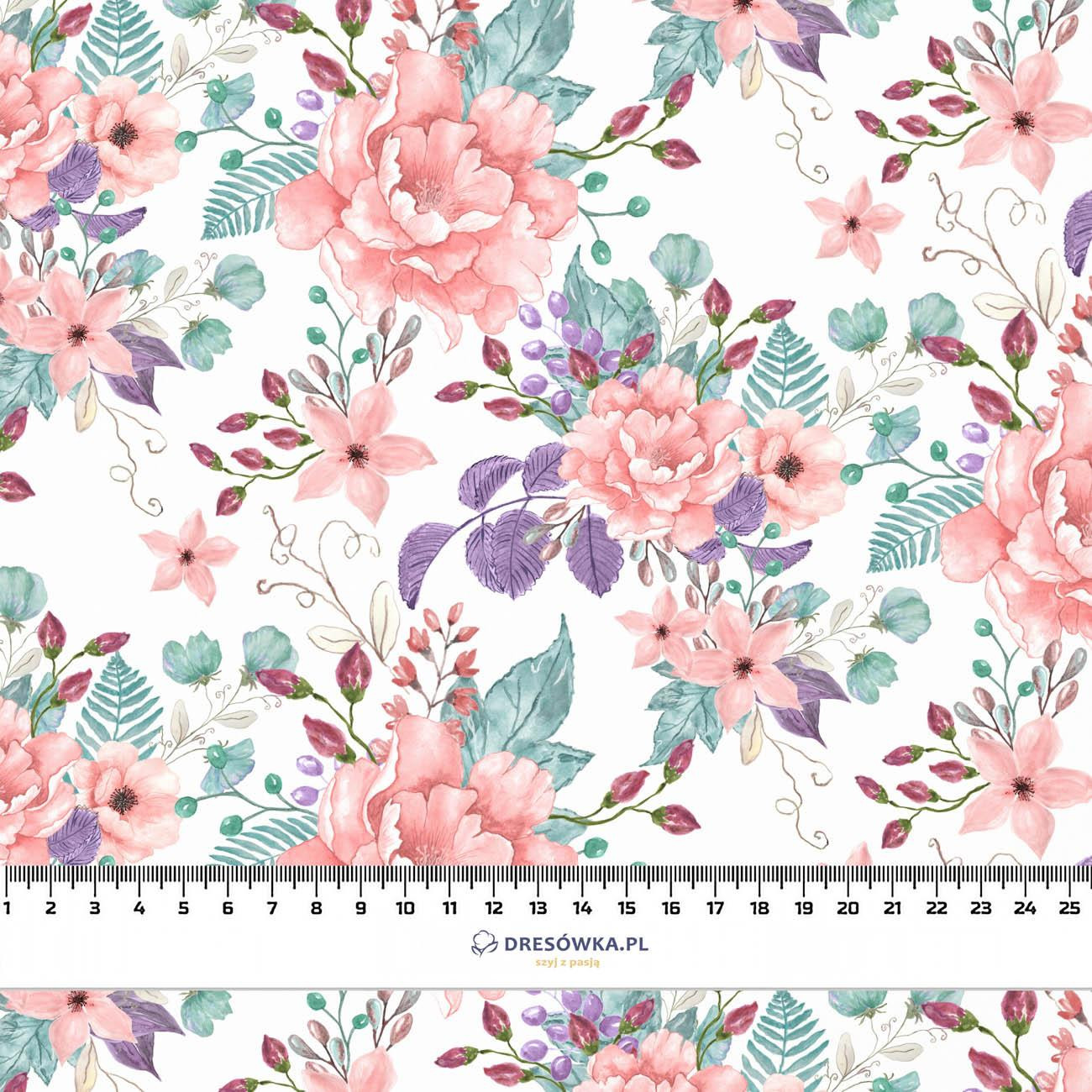 WILD ROSE FLOWERS PAT. 1 (BLOOMING MEADOW) - Linen 100%