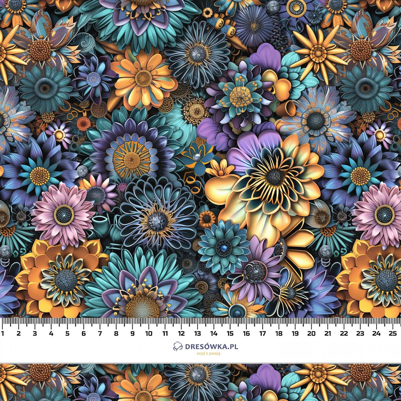 COLORFUL GERBERA - Cotton woven fabric