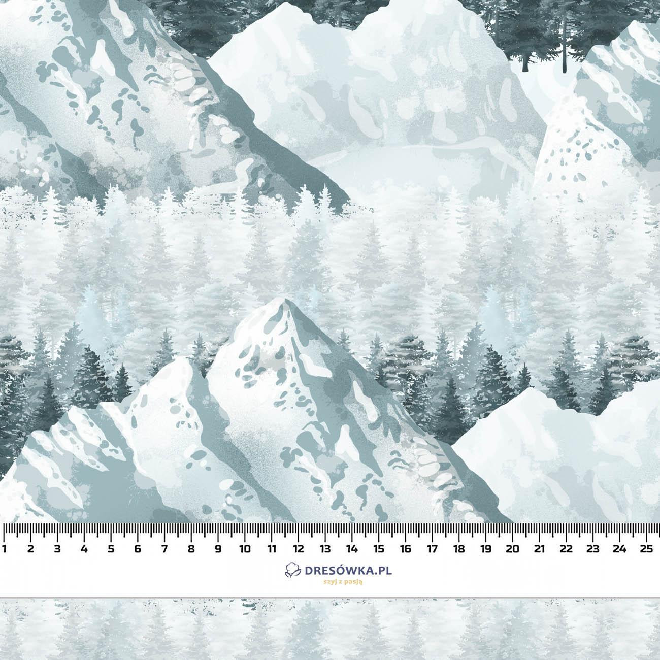 SNOWY PEAKS (WINTER IN MOUNTAINS) / large - brushed knitwear with elastane ITY