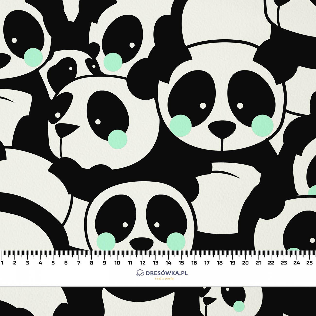 PANDAS / mint  - quick-drying woven fabric