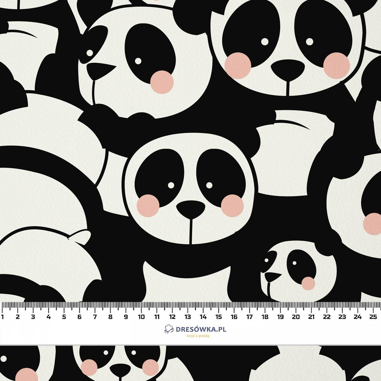 PANDAS / pink  - quick-drying woven fabric