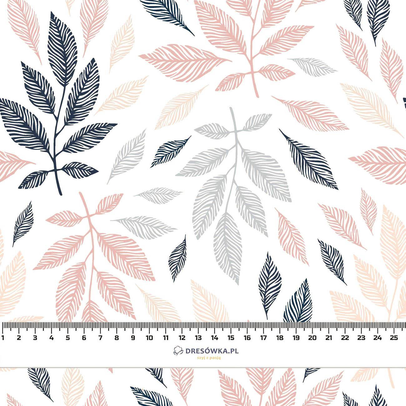 PASTEL LEAVES - Linen 100%