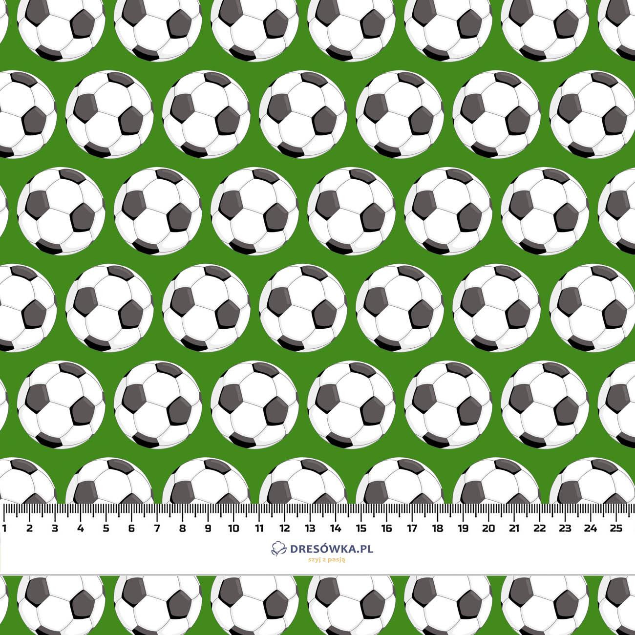 FOOTBALLS pat. 3 / green - Waterproof woven fabric