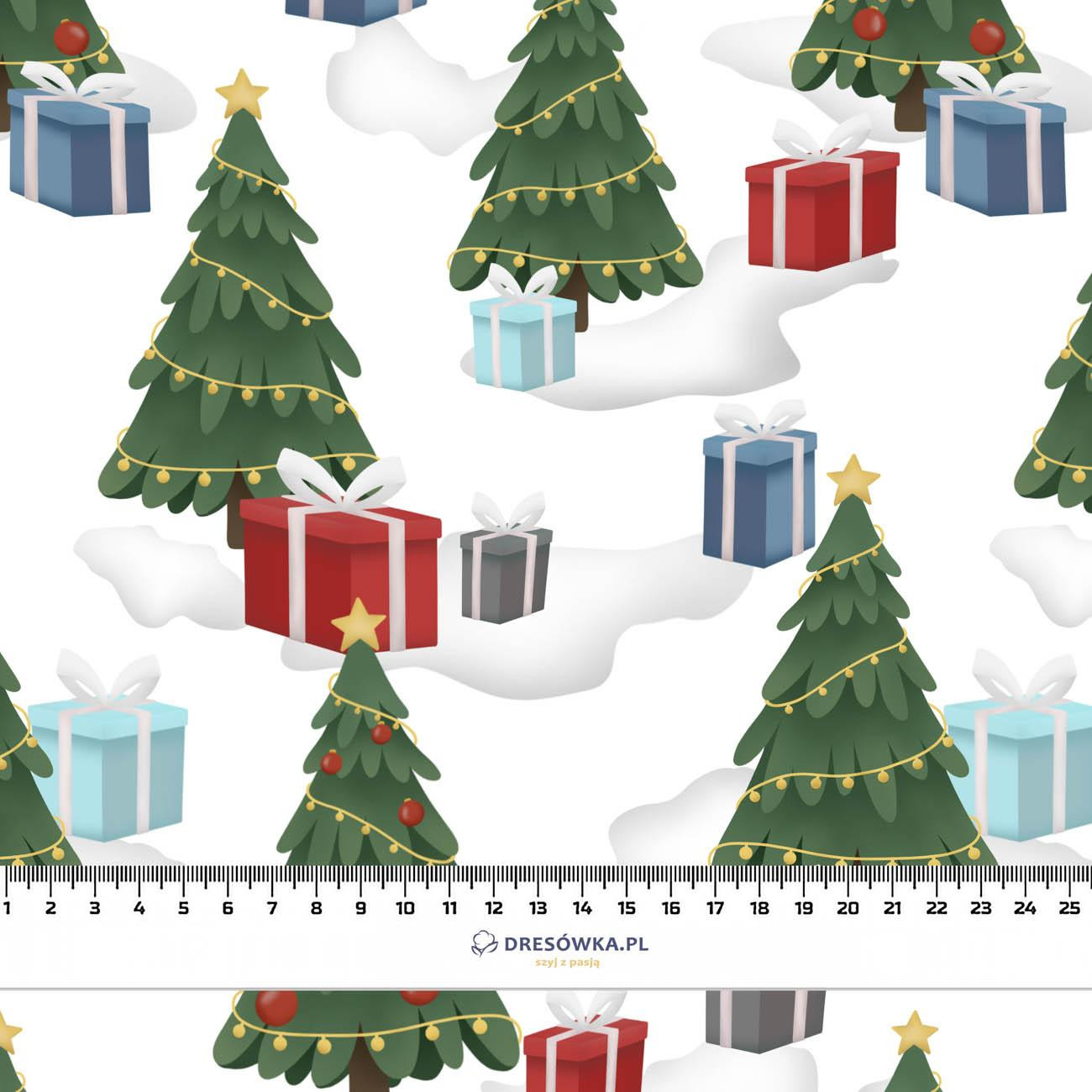 PRESENTS UNDER CHRISTMAS TREES (IN THE SANTA CLAUS FOREST) - brushed knitwear with elastane ITY