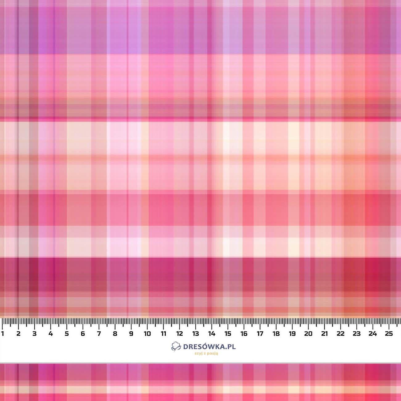 PINK CHECK PAT. 1 - looped knit fabric