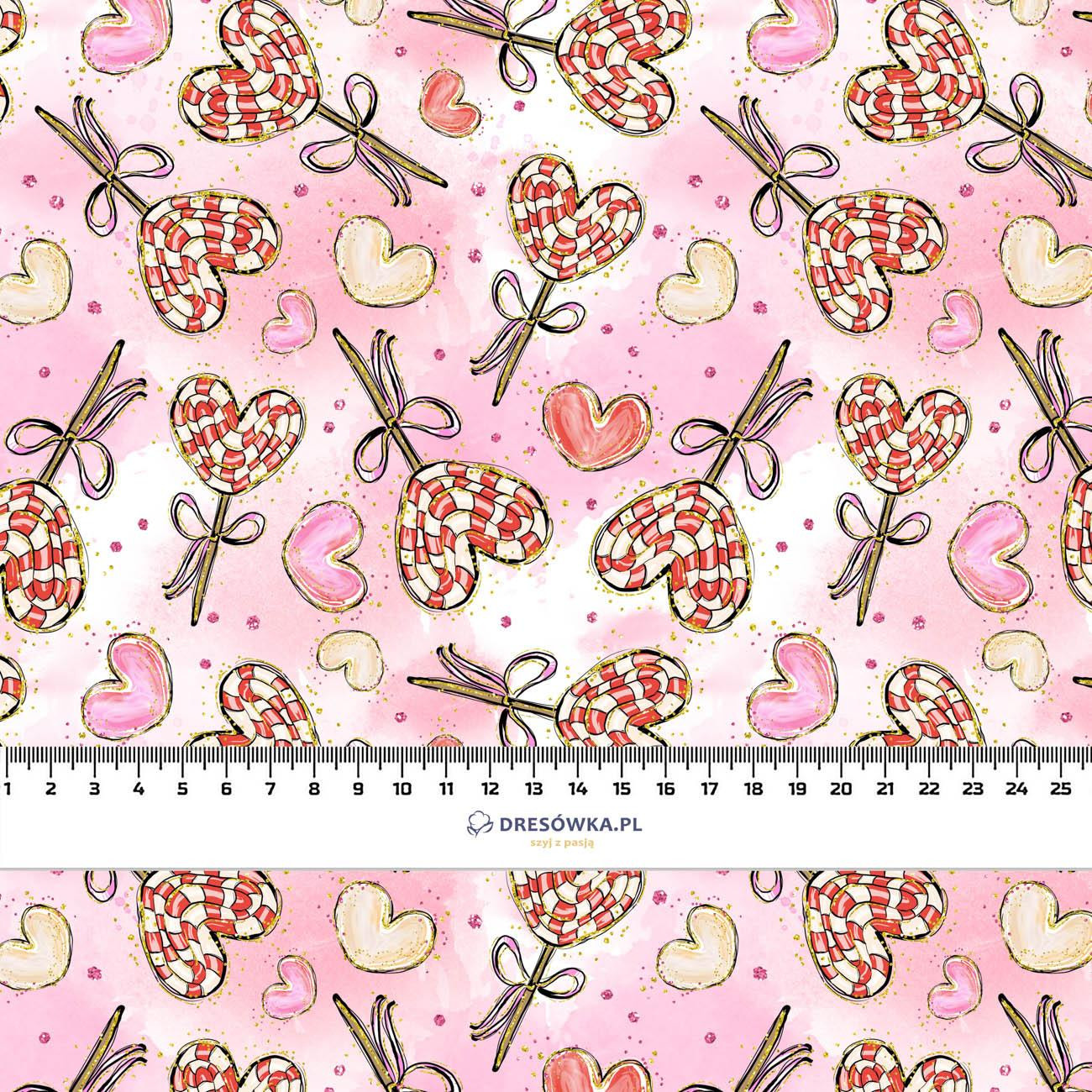 HEARTS (LOLLIPOPS) pat. 2 - single jersey with elastane 