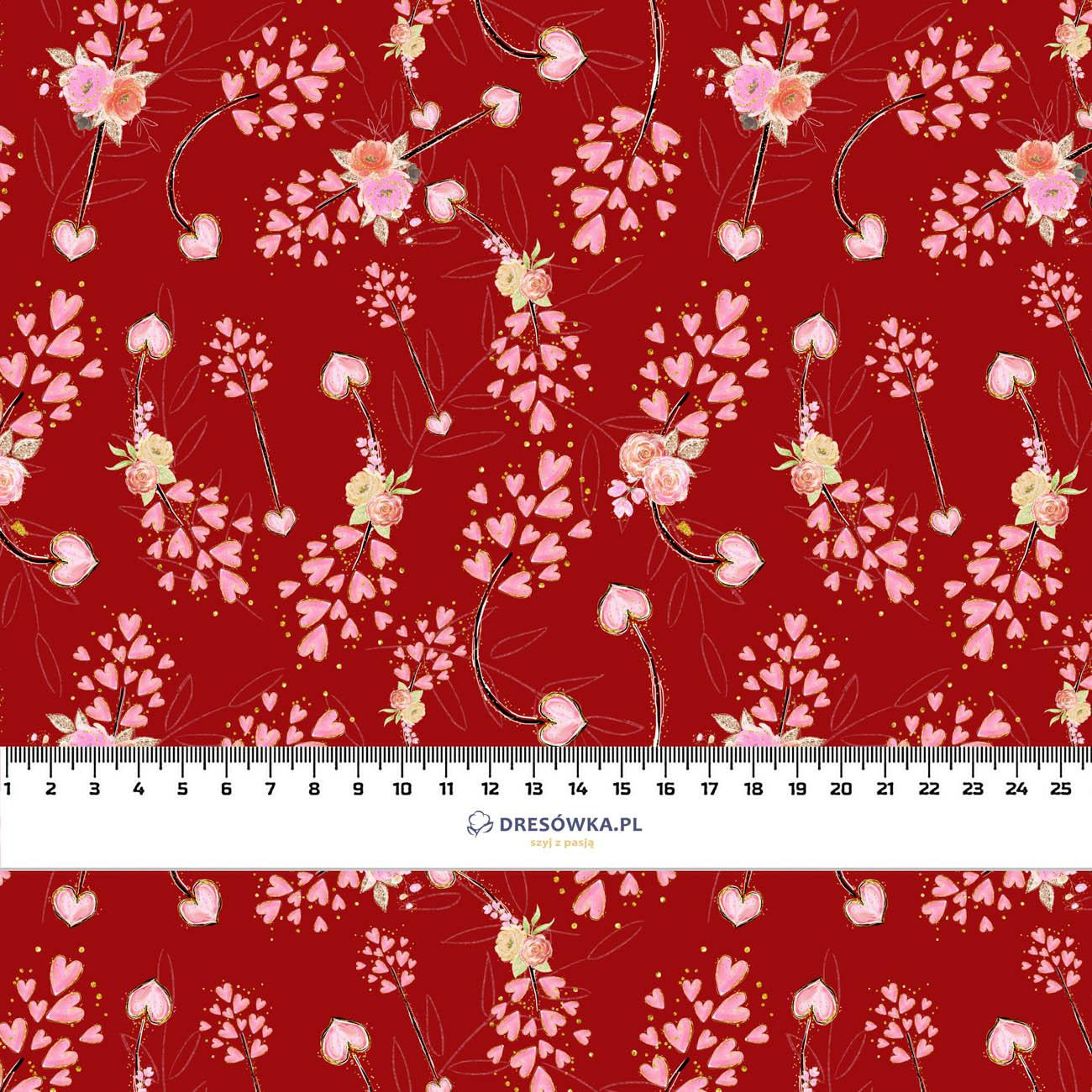 HEARTS (ARROWS) - Cotton woven fabric