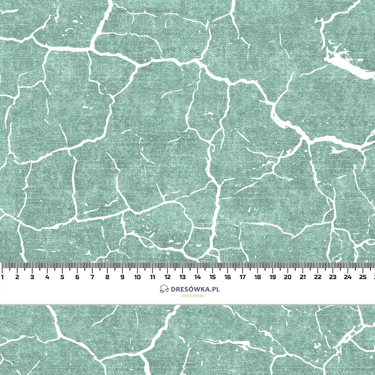 SCORCHED EARTH (white) / ACID WASH (modern mint) - Cotton woven fabric