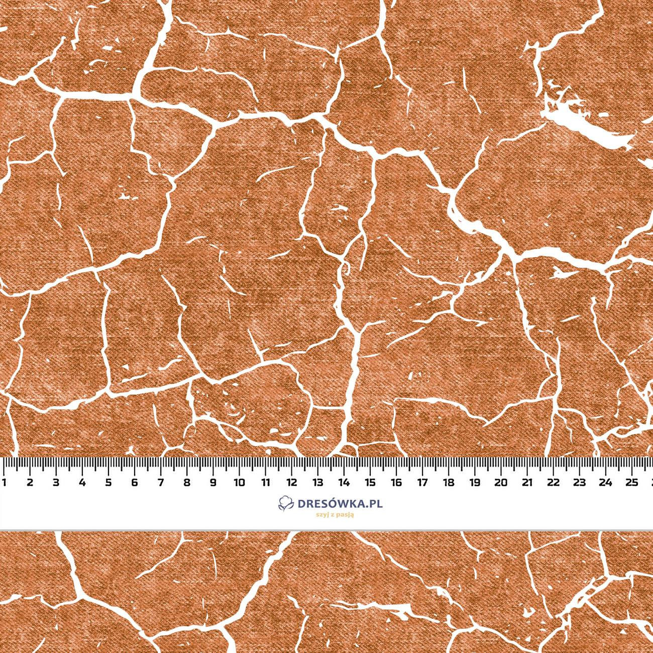 SCORCHED EARTH (white) / ACID WASH (caramel) - Cotton woven fabric