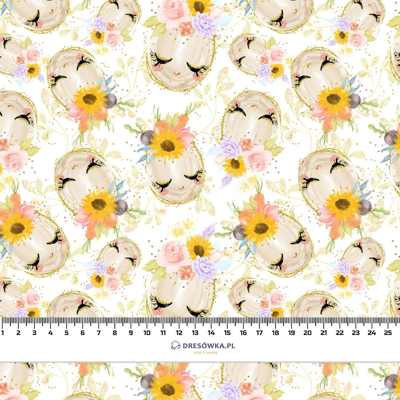 SLEEPING EASTER EGGS (CUTE BUNNIES) - Cotton woven fabric