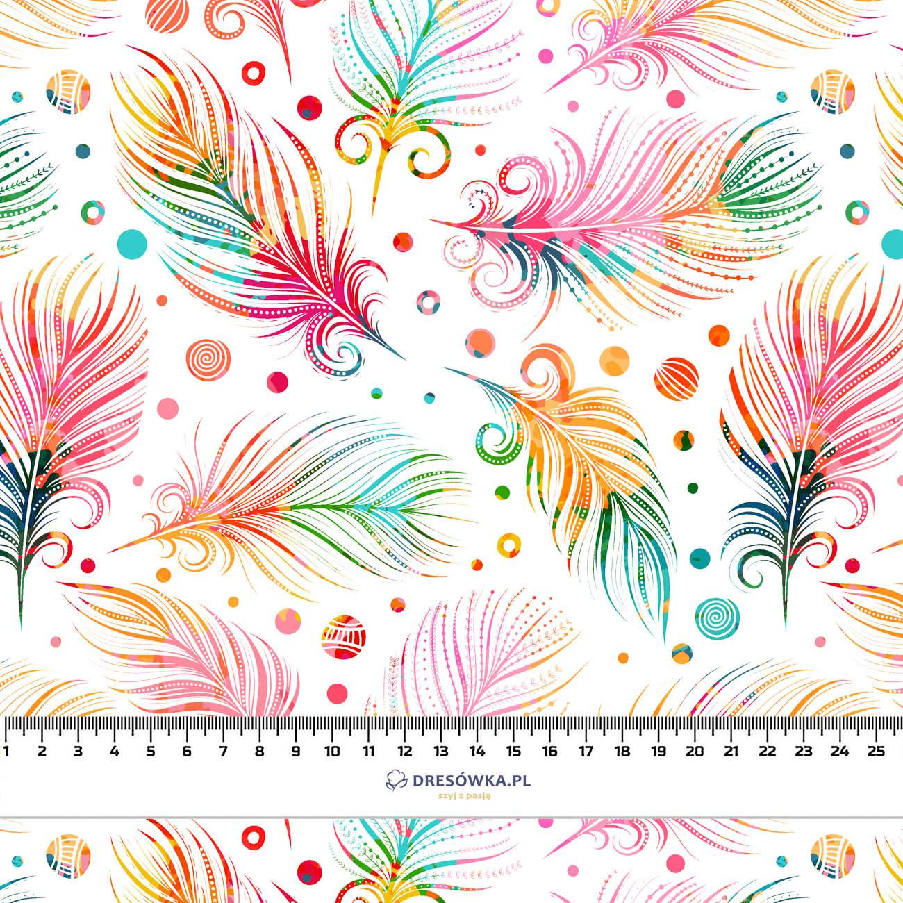 RAINBOW FEATHERS - viscose woven fabric