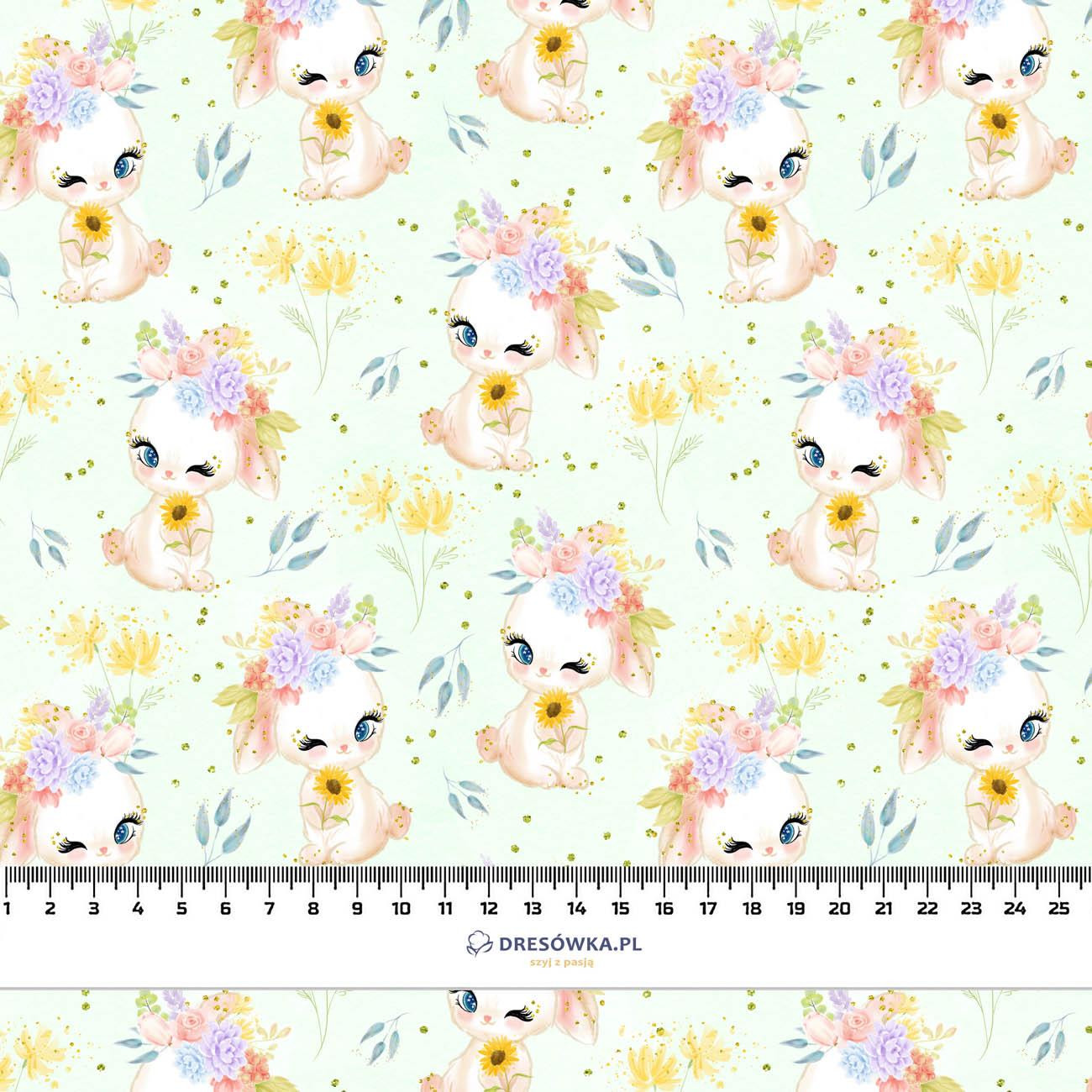 BUNNIES PAT. 1 (CUTE BUNNIES) - looped knit fabric