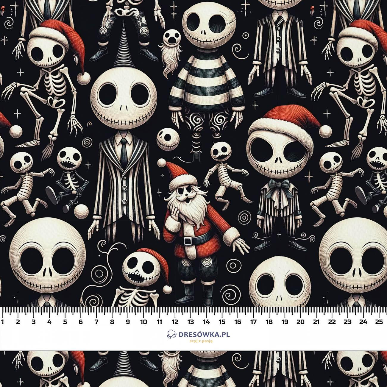 SKELETONS AND SANTAS- single jersey with elastane ITY