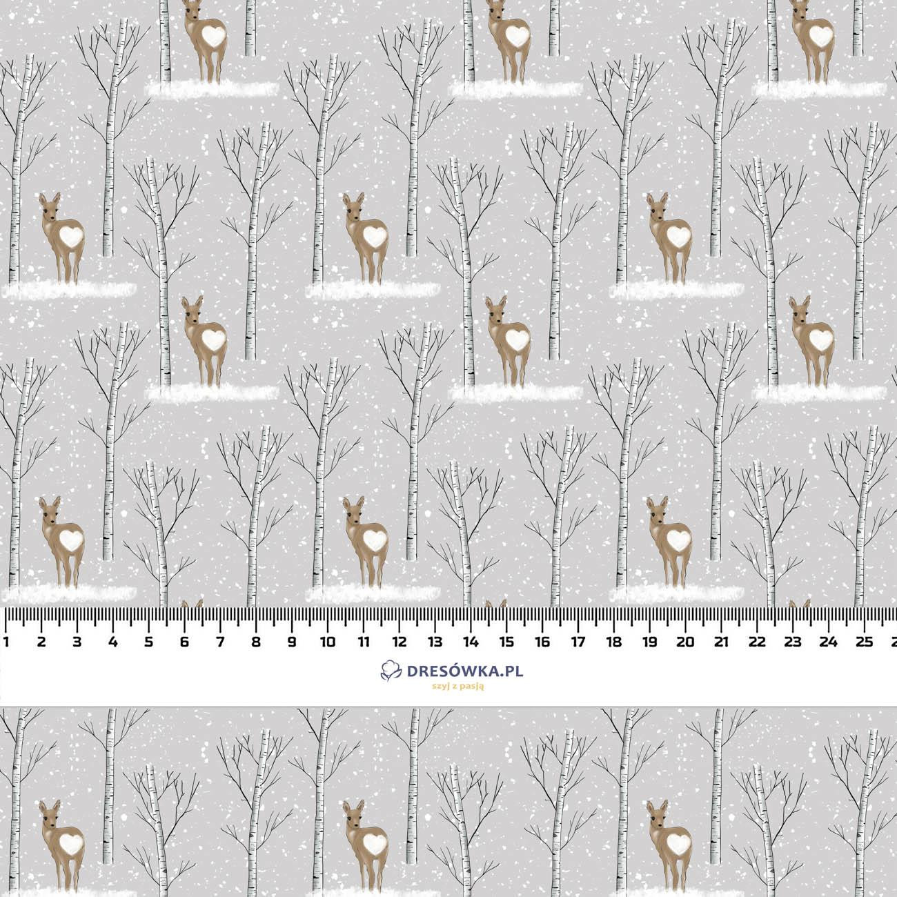 WINTER ROE DEER (WINTER) - looped knit fabric