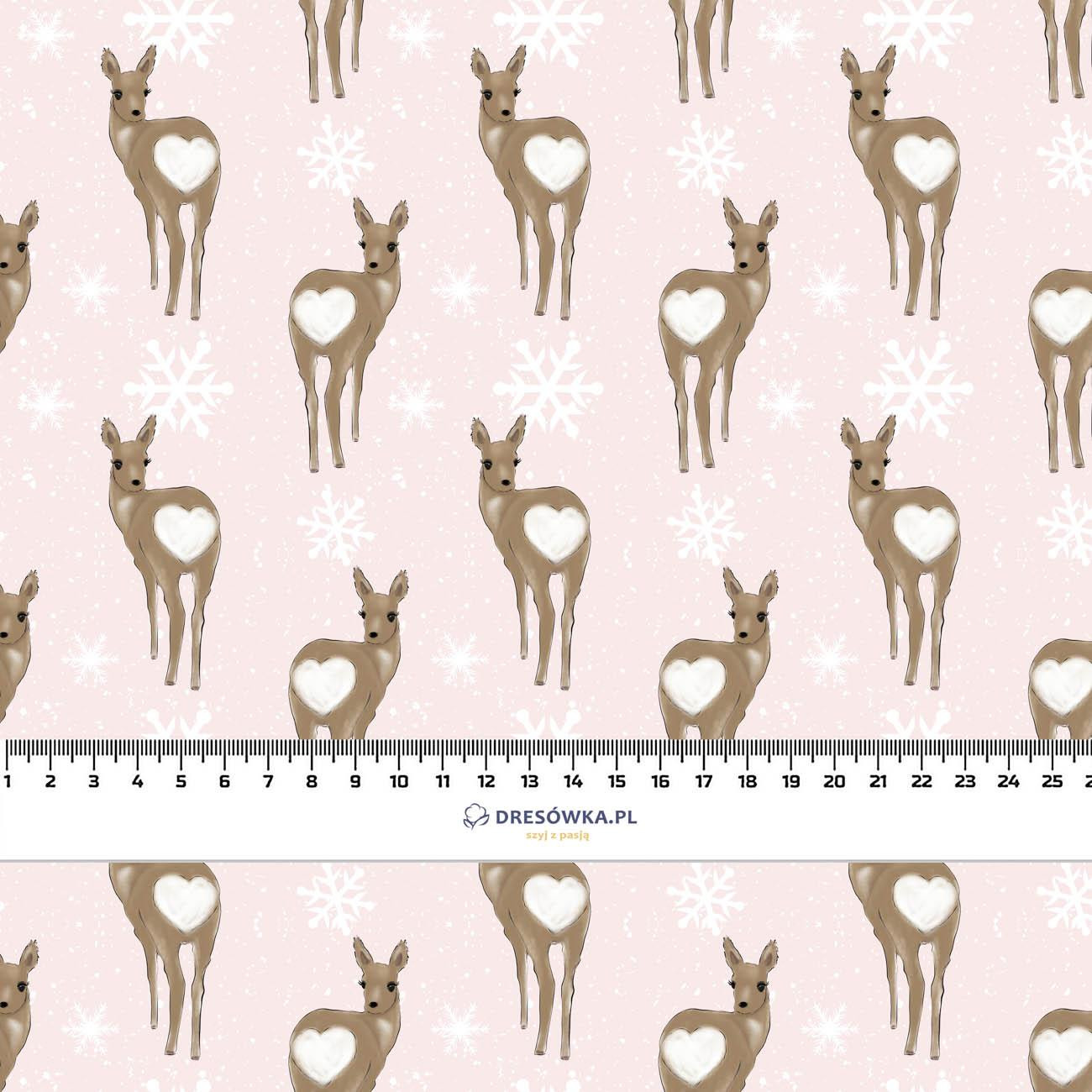 WINTER ROE DEER PAT. 2 (WINTER) - looped knit fabric