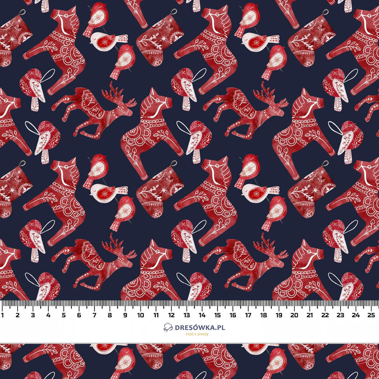 WINTER ANIMALS pat. 2 (NORDIC CHRISTMAS) - brushed knitwear with elastane ITY