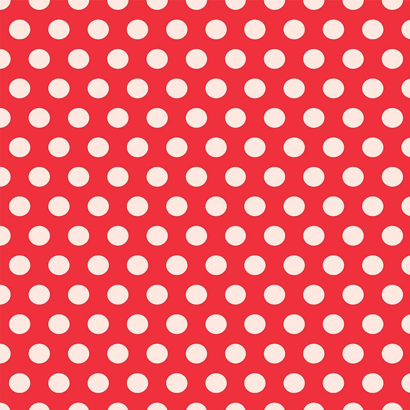 WHITE DOTS / red