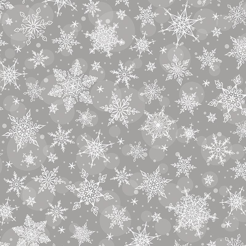 SNOWFLAKES PAT. 2 / grey 