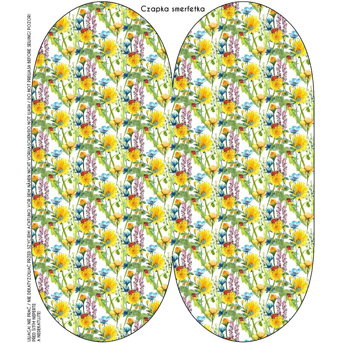 "Beanie" cap - LADYBIRDS IN THE MEADOW (IN THE MEADOW) / Choice of sizes
